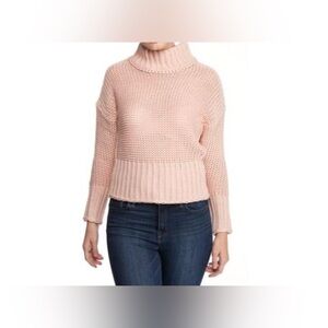 Juniors Pink Chunky Rib Stitch Sweater
